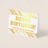 Whimsical Gold Foil "HEUREUX ANNIVERSAIRE !" Carte (Devant)