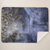 whimsical gold mandala confetti design sherpa deken (Voorkant (horizontaal))