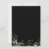 Whimsical Gold | Ontvangst van zwarte bruiloft Kaart (Achterkant)