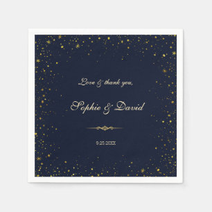 Whimsical Gold Sterrennacht Wedding Servet