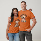 Whimsical Golden Retriever Crafting with Yarn Dog T-shirt (Unisex)