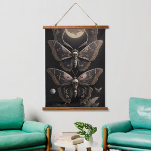 Whimsical Gothic Death's Head Moth Hangend Wandkleed
