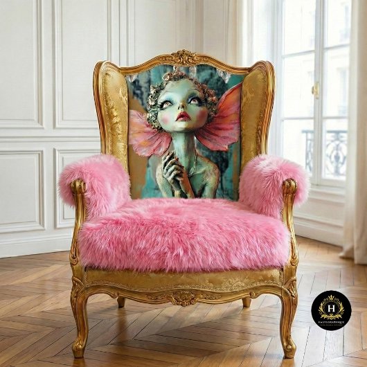 Whimsical Gothic Gargoyle Fairy Decoupage Tissuepapier