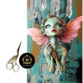 Whimsical Gothic Gargoyle Fairy Decoupage Tissuepapier