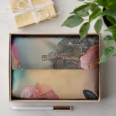 Whimsical Gothic Gargoyle Floral Crown Butterflies Tissuepapier (Geschenk)