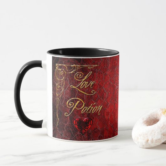 Whimsical Gothic Love Potion Mok (Met donut)