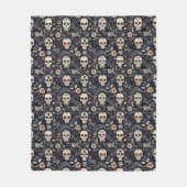 Whimsical Gothic Sugar Skull Modern Fleece Deken (Voorkant)