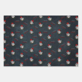 Whimsical Gotische Kerstman schedel Kerstmis Inpakpapier Vel (Voorkant 3)