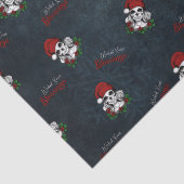 Whimsical Gotische Kerstman schedel Kerstmis Tissuepapier (Detail)