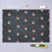 Whimsical Gotische Kerstman schedel Kerstmis Tissuepapier (Craft)