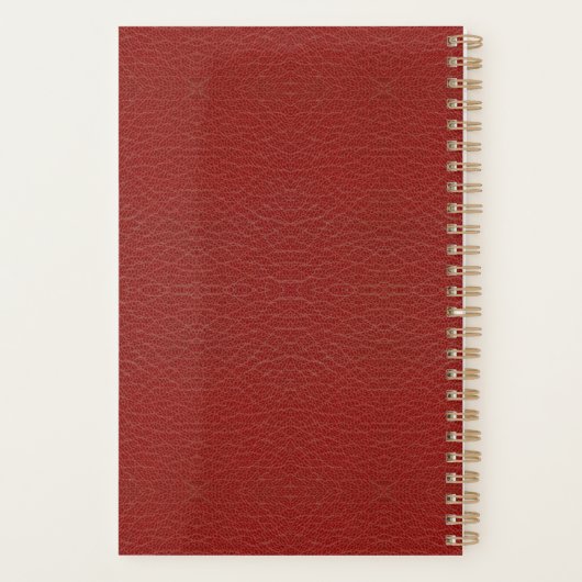 Whimsical Goud Rood & Zwart Boek Hoesje Planner (Achterkant)