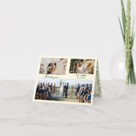 Whimsical Green Mediterrane bruiloft Bedankkaart