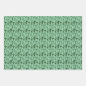 Whimsical Green Mushroom Inpakpapier Vel (Voorkant 3)