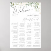 Whimsical Greenery | Alfabetische zitplaats Poster (Voorkant)