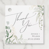 Whimsical Greenery en Gold | Dank u wel Bedankjes Labels (Voorkant)