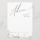 Whimsical Greenery en Gold | Kaart voor huwelijksa (Voorkant)