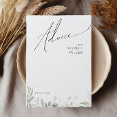 Whimsical Greenery en Gold | Kaart voor huwelijksa