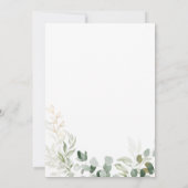 Whimsical Greenery en Gold | Laten we vieren Kaart (Achterkant)