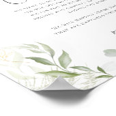 Whimsical Greenery en Gold | Ontgrendelde Ceremoni Poster (Hoek)