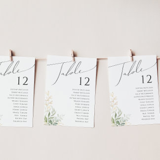 Whimsical Greenery en Gold | Tabelnummer