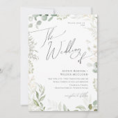 Whimsical Greenery en Gold The Wedding of Kaart (Voorkant)