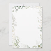 Whimsical Greenery en Gold The Wedding of Kaart (Achterkant)