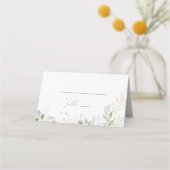 Whimsical Greenery en Gold | Zwart/wit gevouwen (Voorkant)