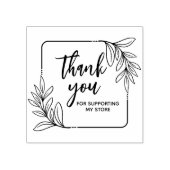 Whimsical Greenery Handmade Bedankt Rubberstempel (Afrduk)