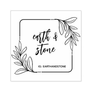 Whimsical Greenery Handmade Rubberstempel