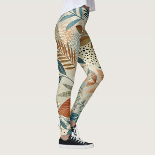 Whimsical Greenery Moderne Botanische Boho Legging