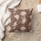 Whimsical Grote Bloem Mocha Mousse Kussen (Deken)
