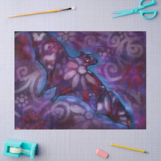 Whimsical Halloween Bat Abstracte Decoupage Tissuepapier