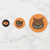 Whimsical Halloween Cats | Oranje sterren Confetti (Voorkanten)