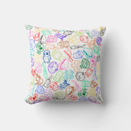 Whimsical Halloween: een kleurrijk en afspeelbaar Kussen