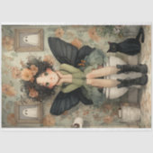 Whimsical Halloween Fairy op het toilet met decoup Tissuepapier (Voorkant)