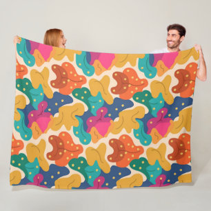 Whimsical Halloween Fall laat een naadloos patroon Fleece Deken
