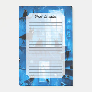 Whimsical Halloween Gotische Griezels Zwarte Katte Post-it® Notes