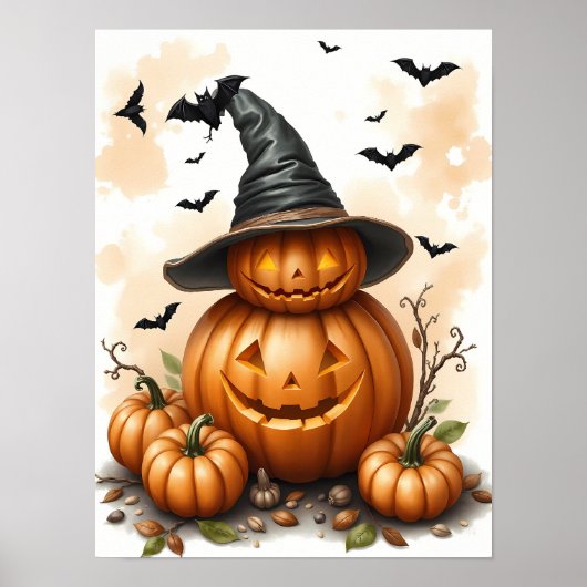 Whimsical Halloween Magic - Leuk & Spooky Poster (Voorkant)