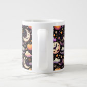 Whimsical Halloween Night Sky Pattern Extra Grote Beker (Achterkant)