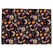 Whimsical Halloween Night Sky Pattern Groot Cadeauzakje (Achterkant)