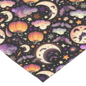 Whimsical Halloween Night Sky Pattern Korte Tafelloper (Hoek)