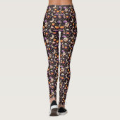 Whimsical Halloween Night Sky Pattern Leggings (Achterkant)