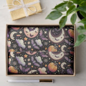 Whimsical Halloween Night Sky Pattern Tissuepapier (Geschenk)