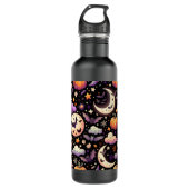 Whimsical Halloween Night Sky Pattern Waterfles (Voorkant)