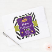 Whimsical Halloween Party Fun Favor Custom Vierkante Sticker (Envelop)