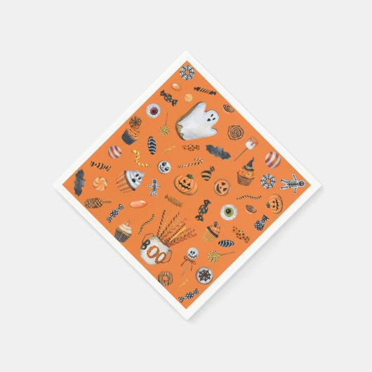 Whimsical Halloween Pattern Baby shower Servet (Hoek)