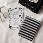 Whimsical Halloween Scribble Baby shower Kaart