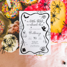 Whimsical Halloween Scribble Baby shower