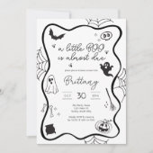 Whimsical Halloween Scribble Baby shower Kaart (Voorkant)