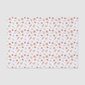 Whimsical Halloween Snoep and Skulls Pattern Tissuepapier (Voorkant)